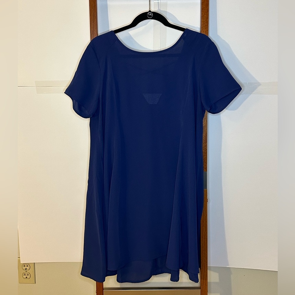 Navy Shift Dress Short Sleeve